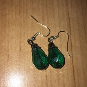 Teal tinted earrings